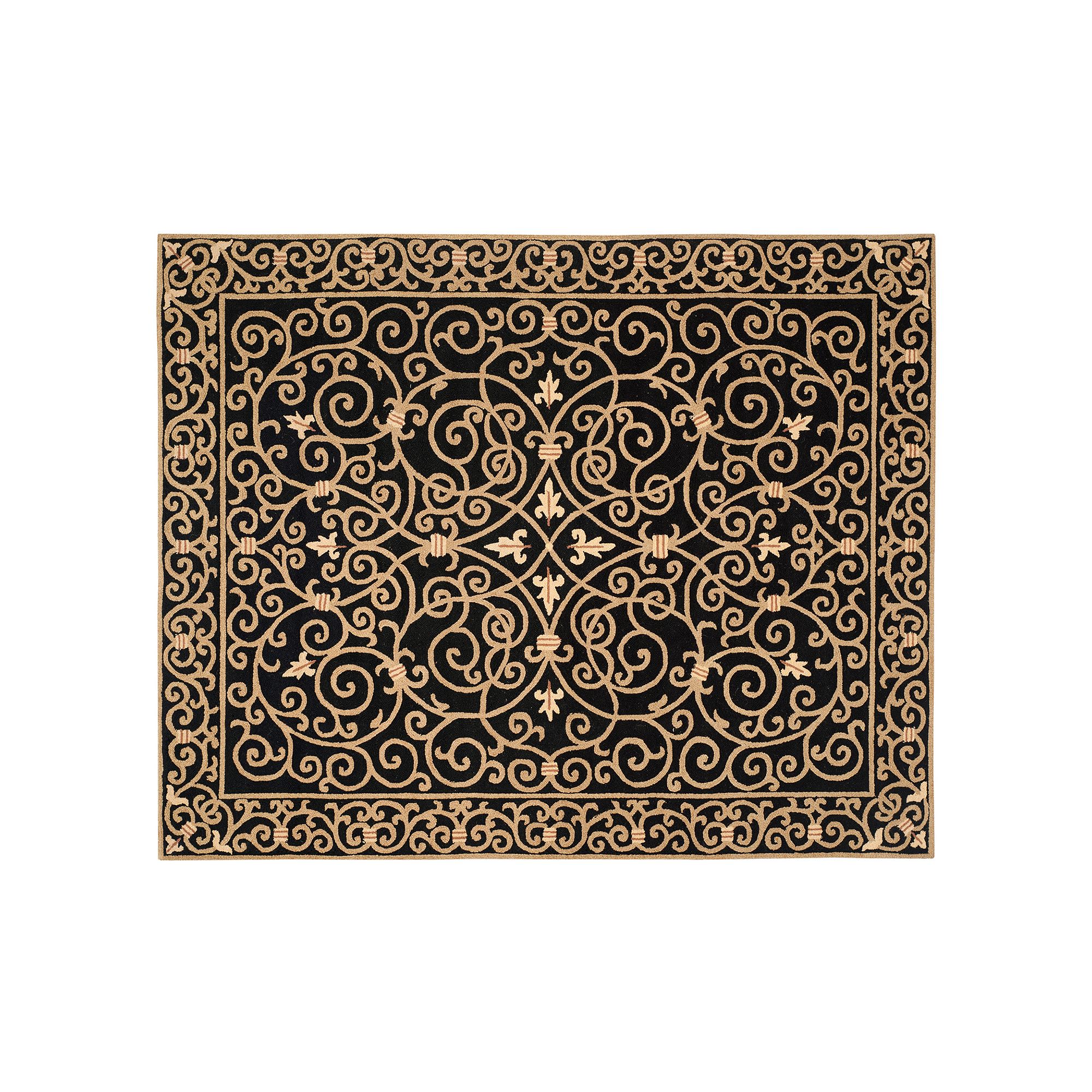 Safavieh Chelsea Scroll Hand Hooked Wool Rug, Black