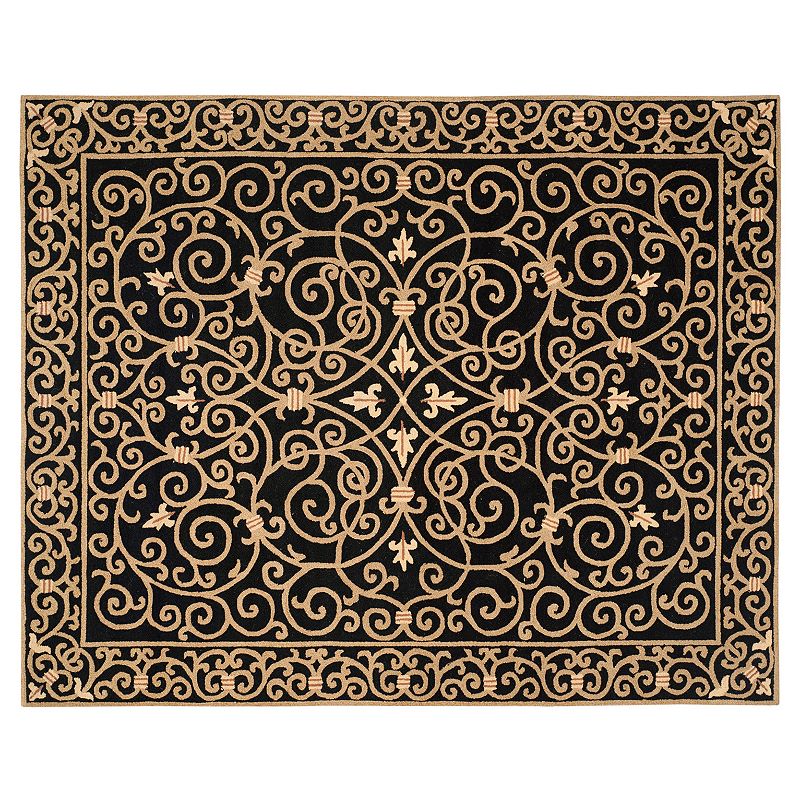 Safavieh Chelsea Scroll Hand Hooked Wool Rug, Multicolor, 5.5Ft Rnd