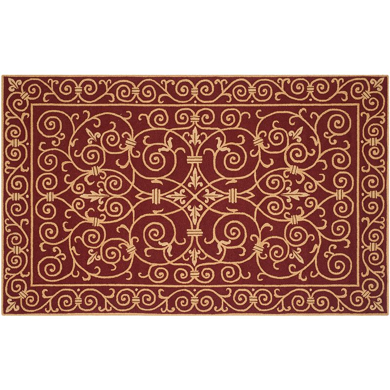 Safavieh Chelsea Scroll Hand Hooked Wool Rug, Multicolor, 2.5X10 Ft