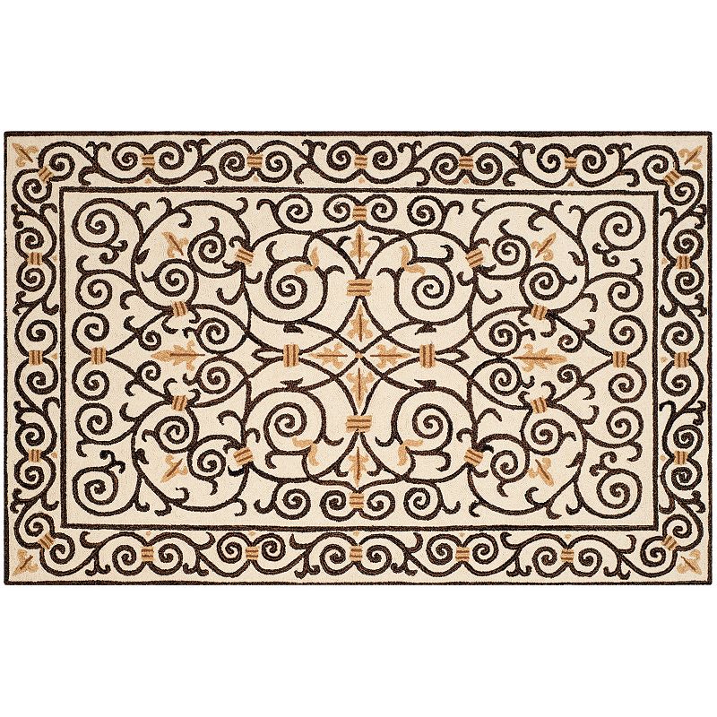 Safavieh Chelsea Scroll Hand Hooked Wool Rug, Multicolor, 8.5X11.5Ft