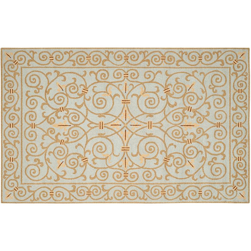 Safavieh Chelsea Scroll Hand Hooked Wool Rug, Multicolor, 6X9 Ft