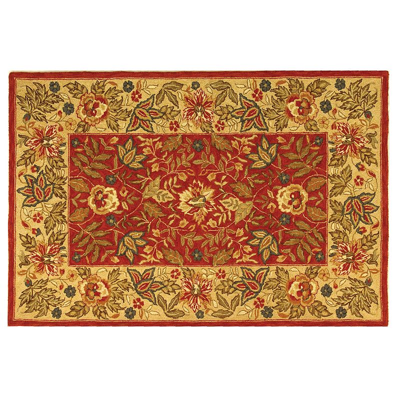 Safavieh Chelsea Floral Border Hand Hooked Wool Rug, Multicolor, 2.5X12 Ft