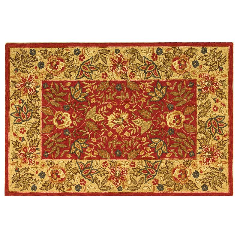 Safavieh Chelsea Floral Border Hand Hooked Wool Rug, Multicolor, 5.5Ft Rnd