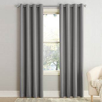 Sun Zero 1-Panel Gramercy Grommet Room Darkening Window Curtain