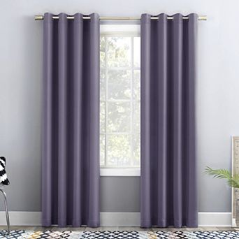 Sun Zero 1-Panel Gramercy Grommet Room Darkening Window Curtain