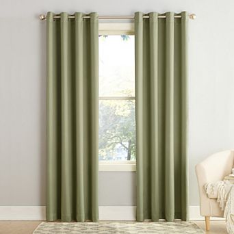 Sun Zero 1-Panel Gramercy Grommet Room Darkening Window Curtain
