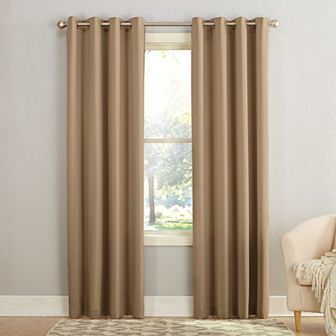 Sun Zero 1-Panel Gramercy Grommet Room Darkening Window Curtain
