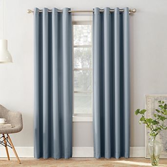 Sun Zero 1-Panel Gramercy Grommet Room Darkening Window Curtain