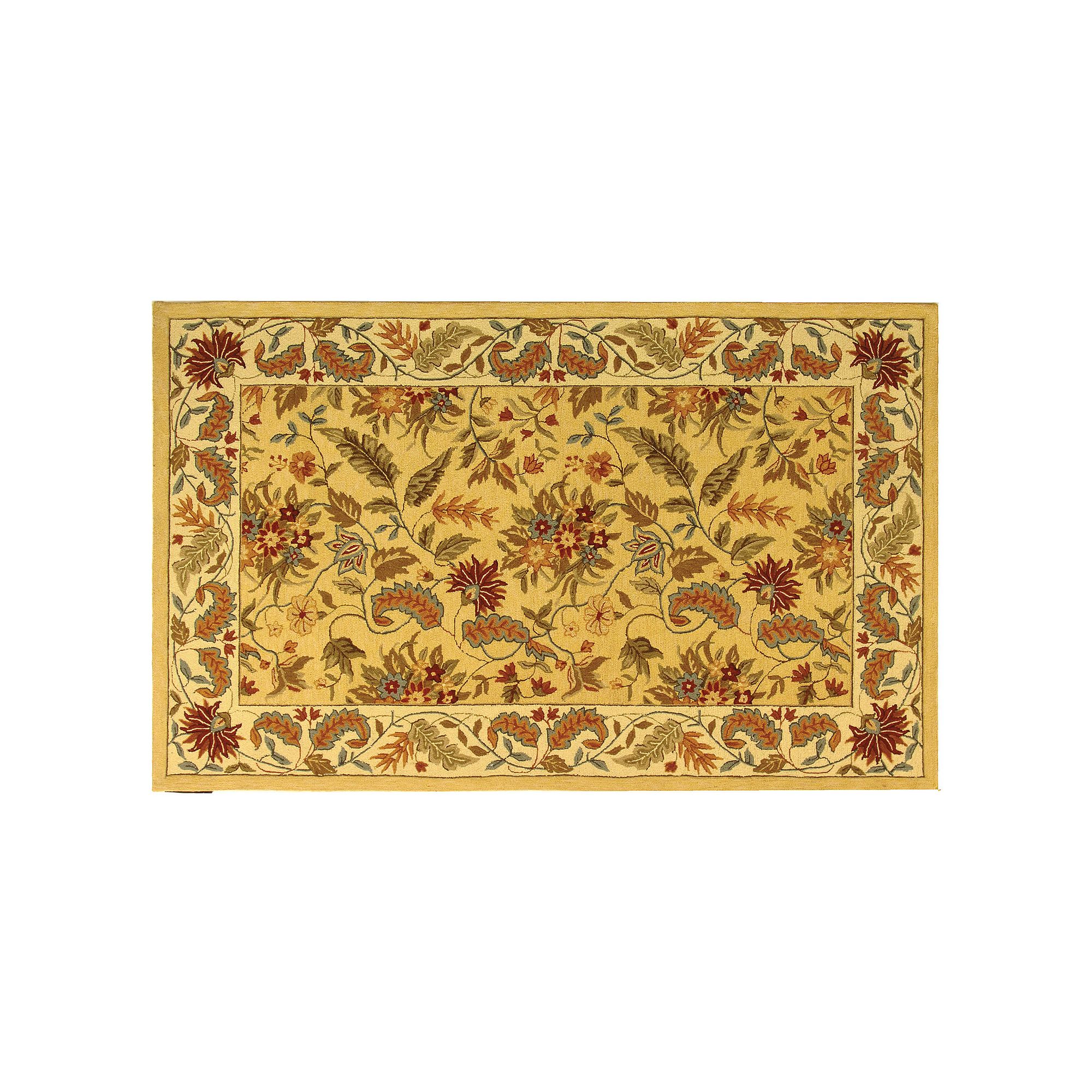 Safavieh Chelsea Bouquet Floral Hand Hooked Wool Rug, Ivory