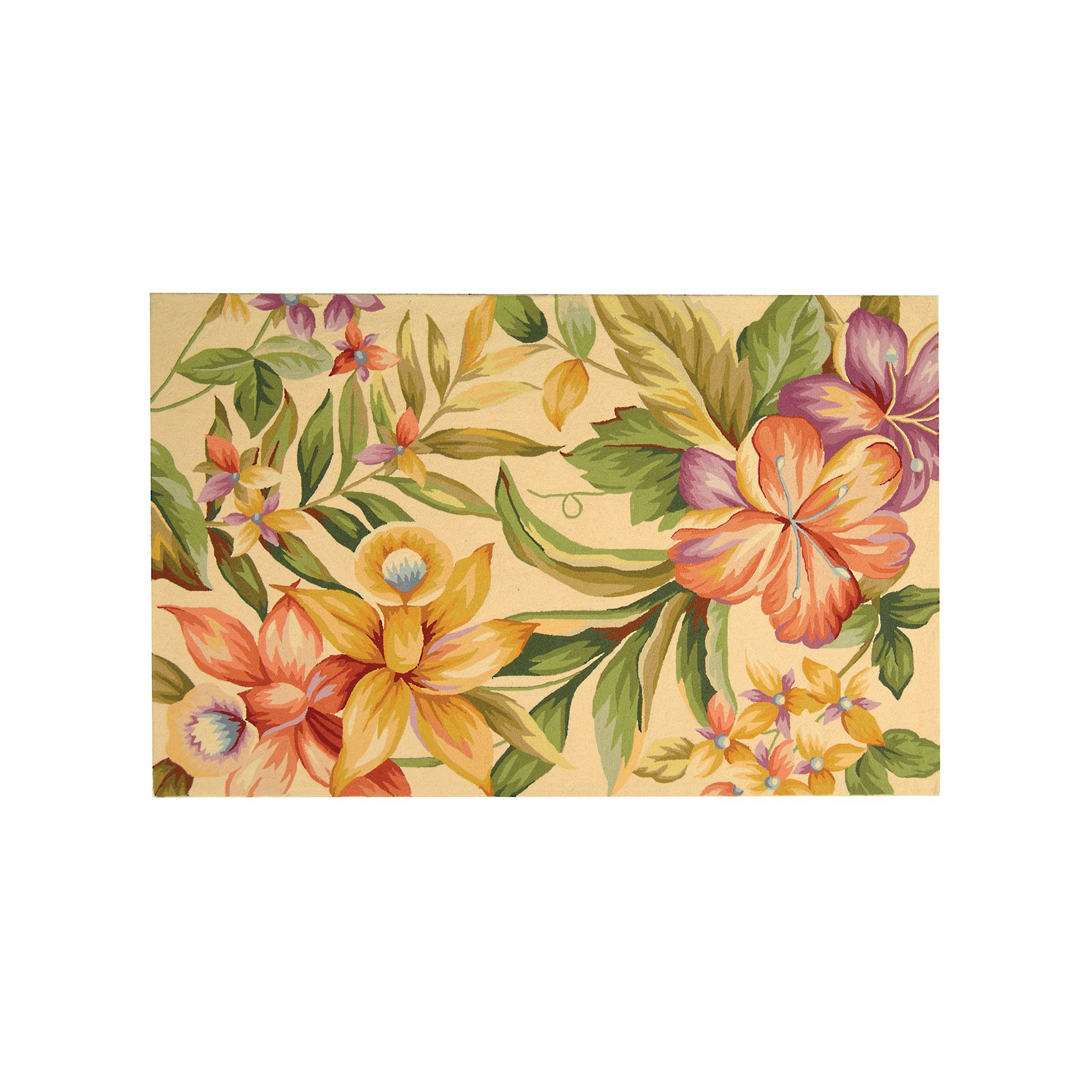 Safavieh Chelsea Delphine Floral Hand Hooked Wool Rug, Ivory