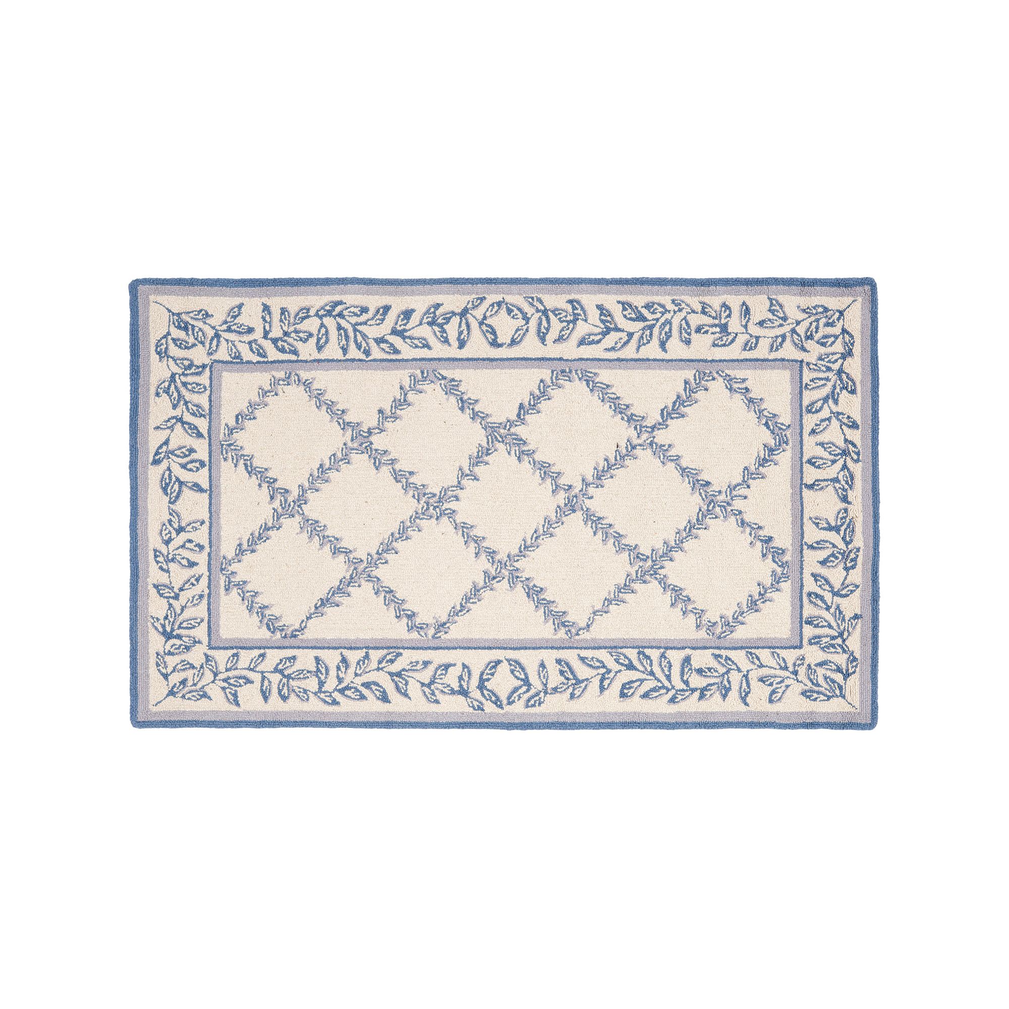 Safavieh Chelsea Vine Hand Hooked Wool Rug, Ivory Light Blue