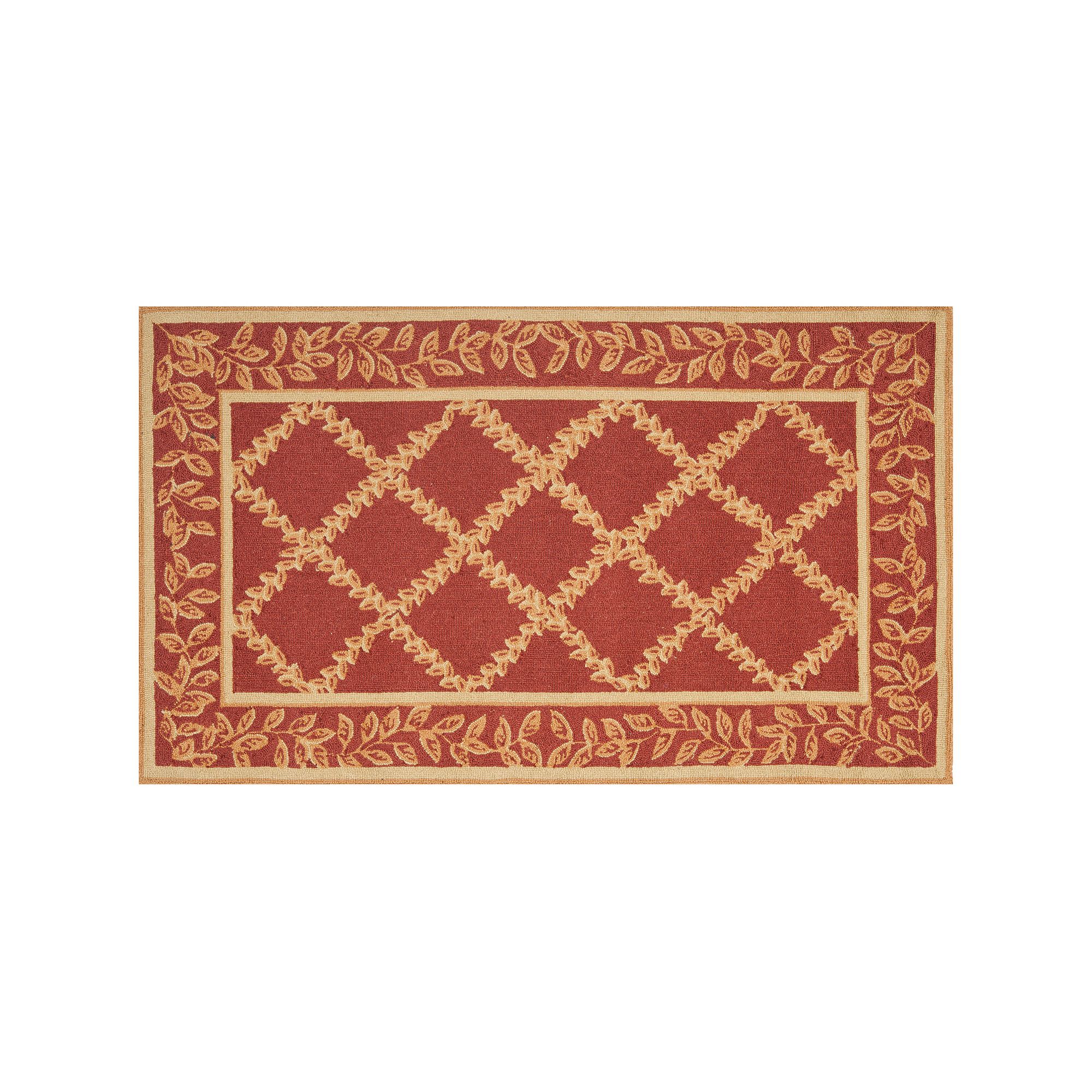 Safavieh Chelsea Vine Hand Hooked Wool Rug, Rust Gold