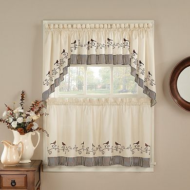 CHF Bird Tier Window Curtain Set