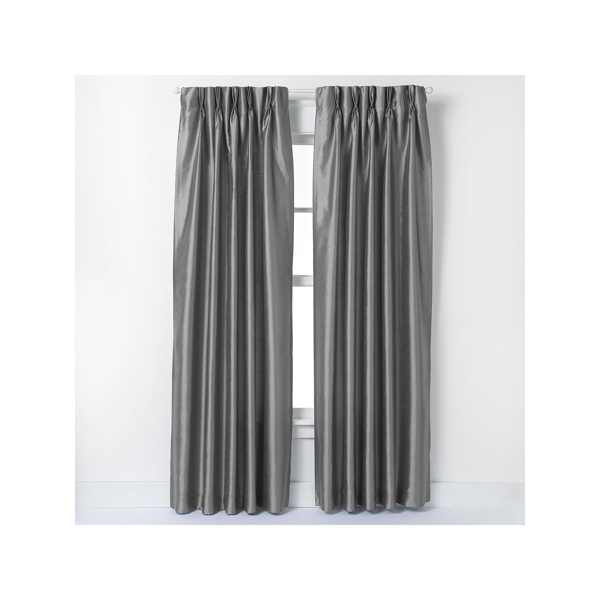 Window Curtainworks Marquee Window Curtain, Silver
