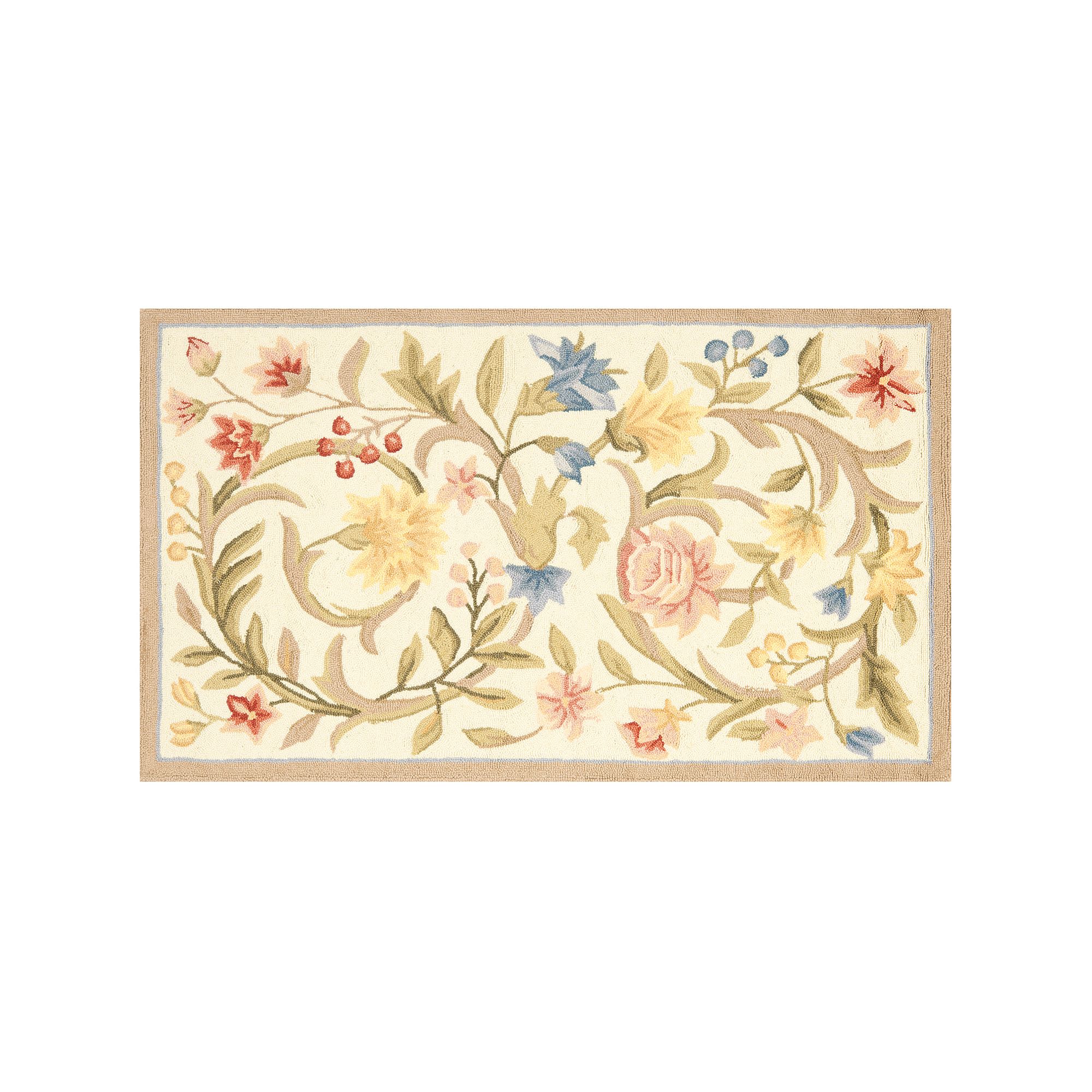 Safavieh Chelsea Floral Vine Hand Hooked Wool Rug, Ivory