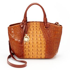 Leatherbay Umbria Crocodile Convertible Satchel