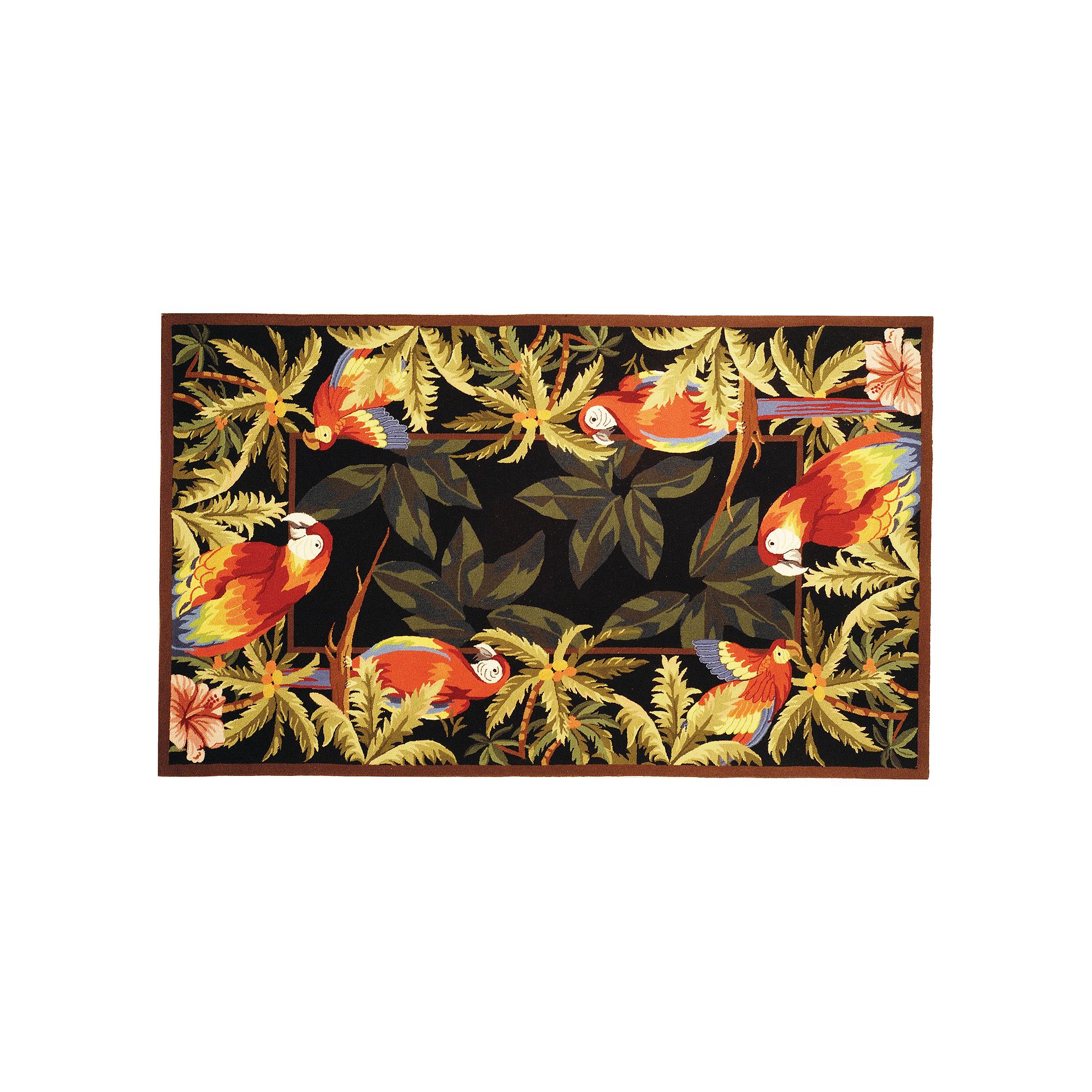 Safavieh Chelsea Parrots Hand Hooked Wool Rug, Black