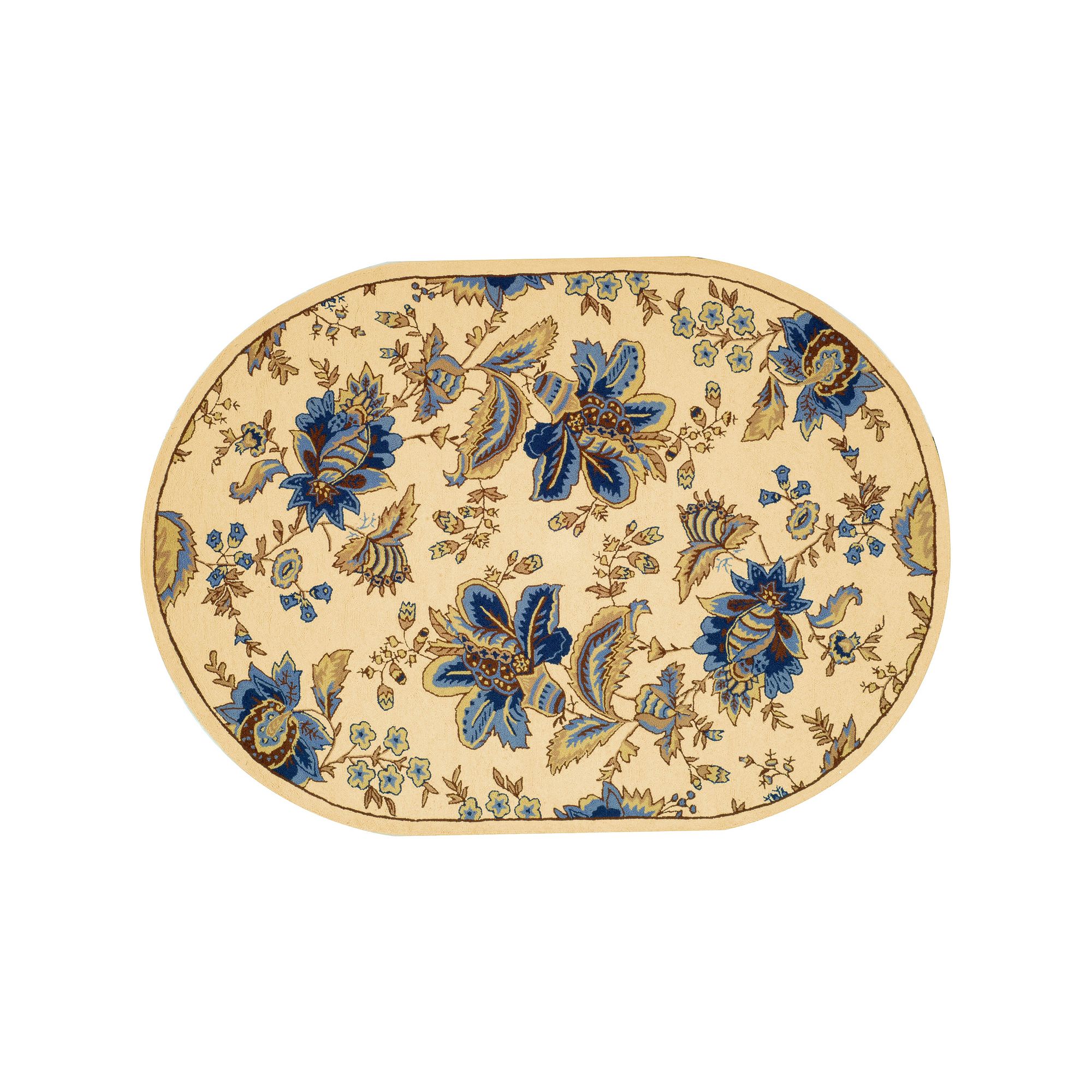 Safavieh Chelsea Vinca Framed Floral Wool Rug, Ivory