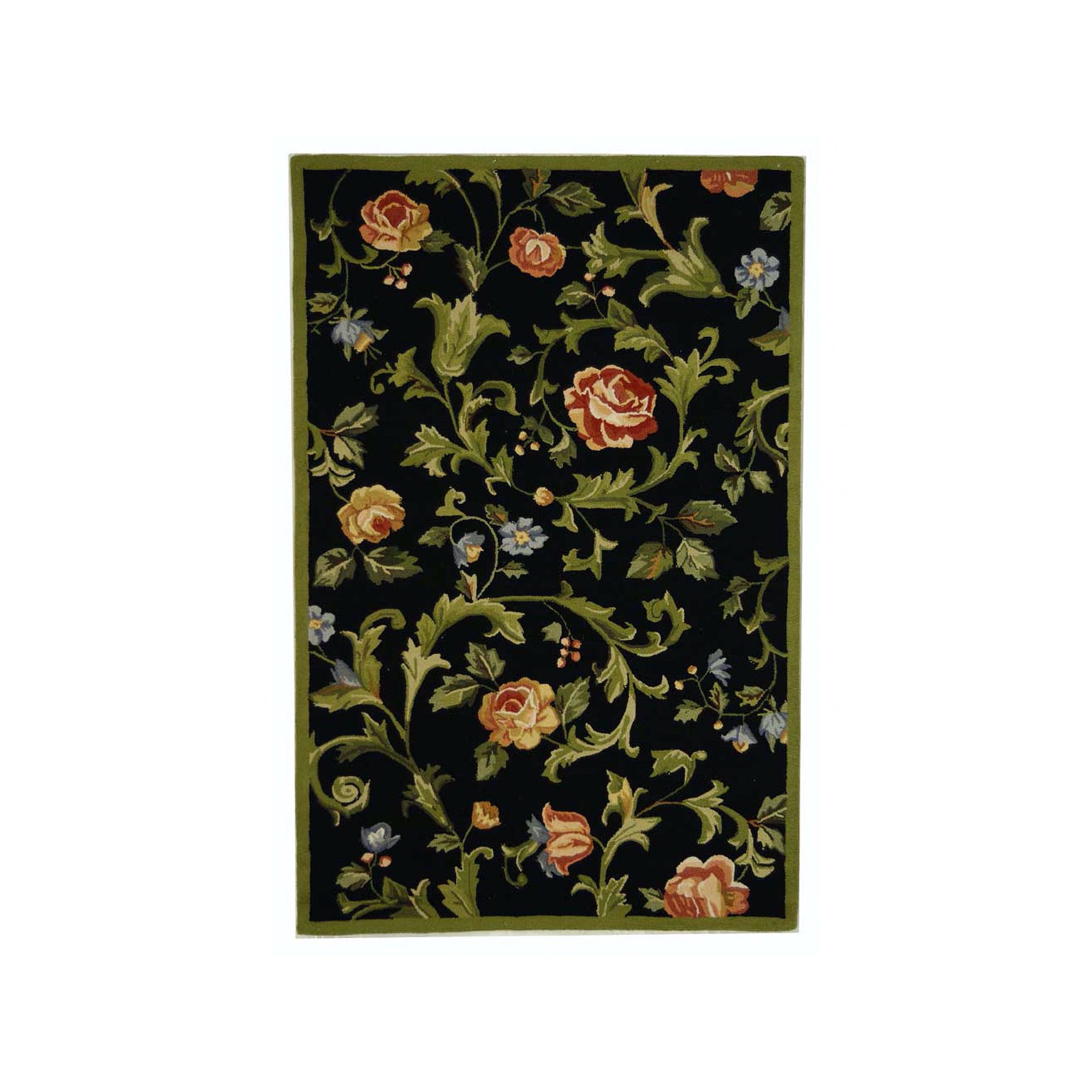 Safavieh Chelsea Floral Orchards Framed Wool Rug, Black