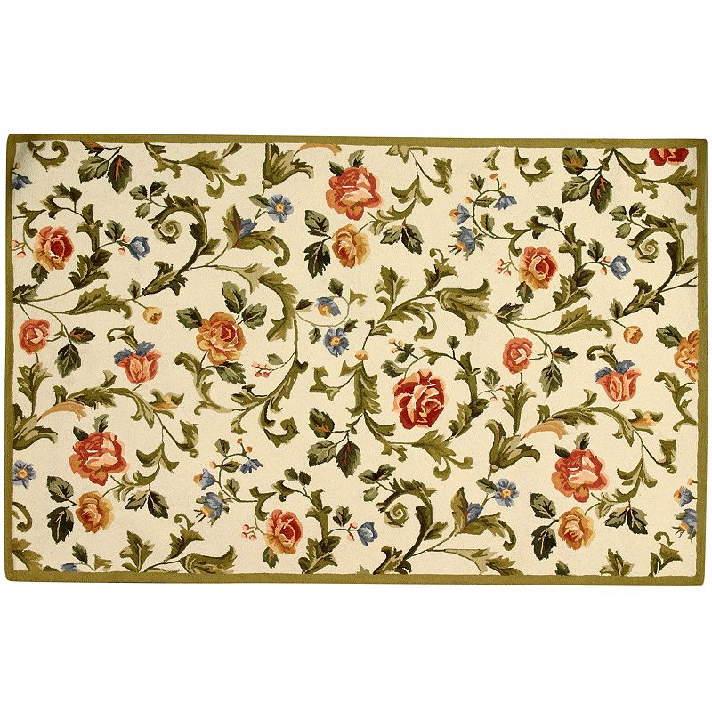 Safavieh Chelsea Floral Orchards Framed Wool Rug, Multicolor, 8Ft Rnd