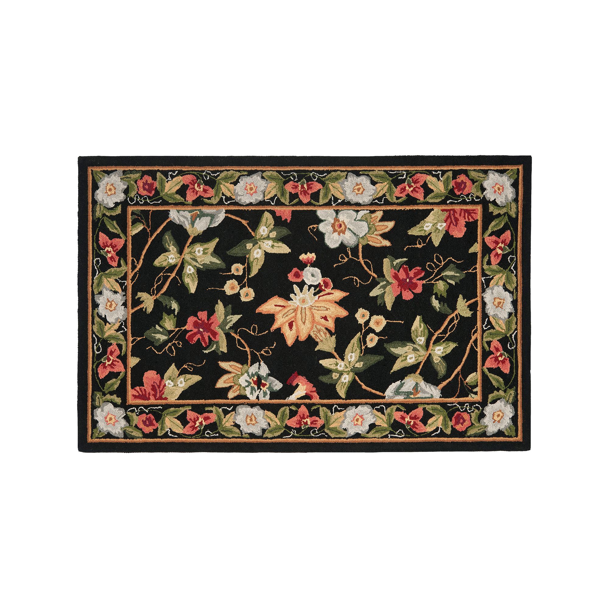 Safavieh Chelsea Hanging Vine Hand Hooked Wool Rug, Black