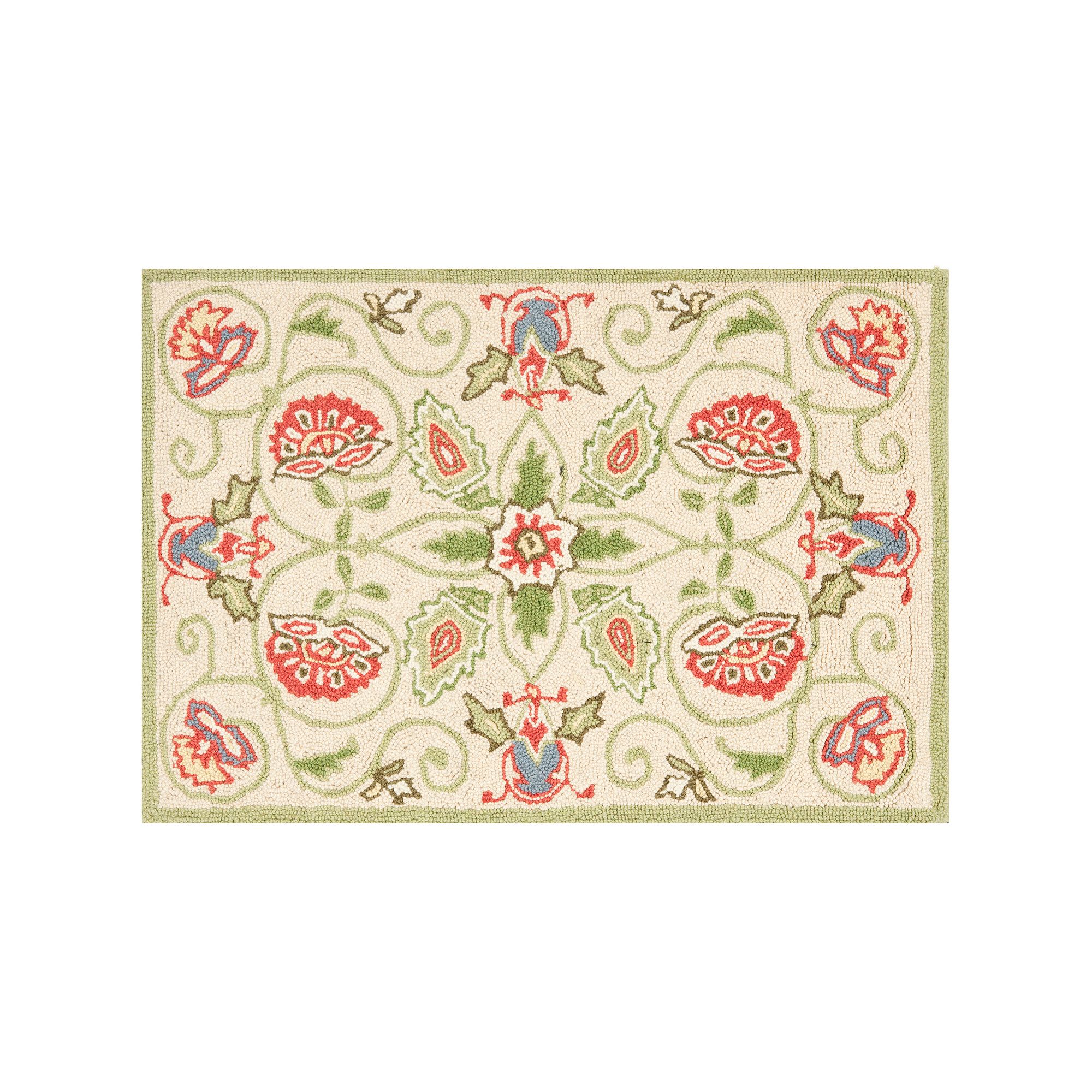 Safavieh Chelsea Marseille Floral Hand Hooked Wool Rug, Beige Green