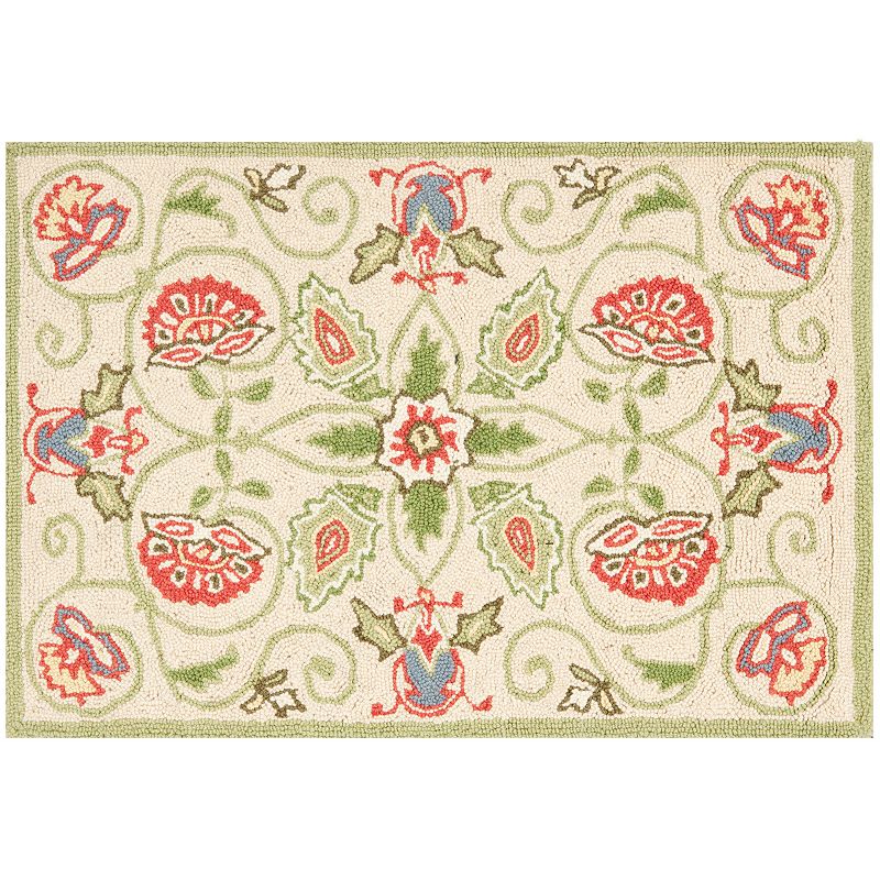 Safavieh Chelsea Marseille Floral Hand Hooked Wool Rug, Multicolor, 5.5Ft Rnd