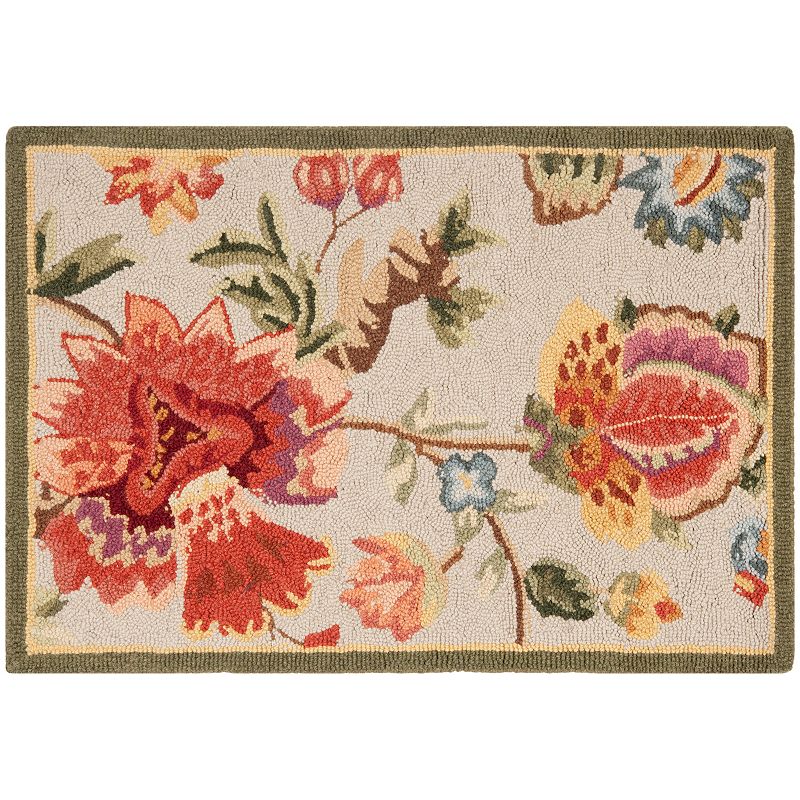 Safavieh Chelsea Snapdragon Framed Floral Wool Rug, Multicolor, 2.5X10 Ft