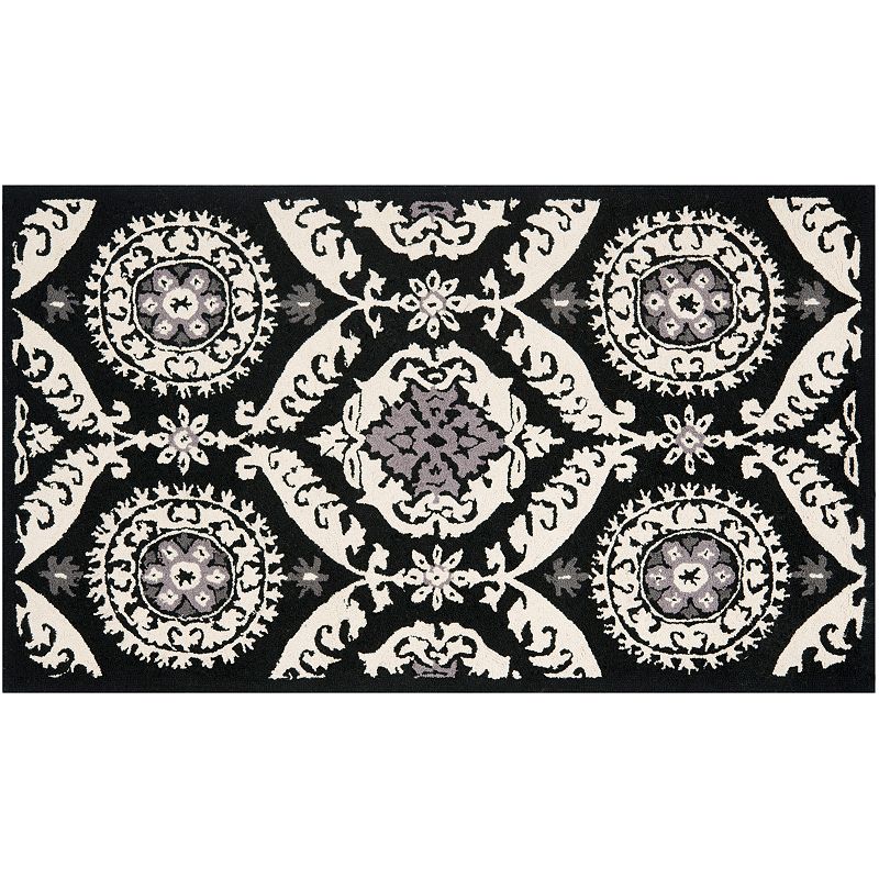 Safavieh Chelsea Abstract Medallion Hand Hooked Wool Rug, Multicolor, 8Ft Rnd