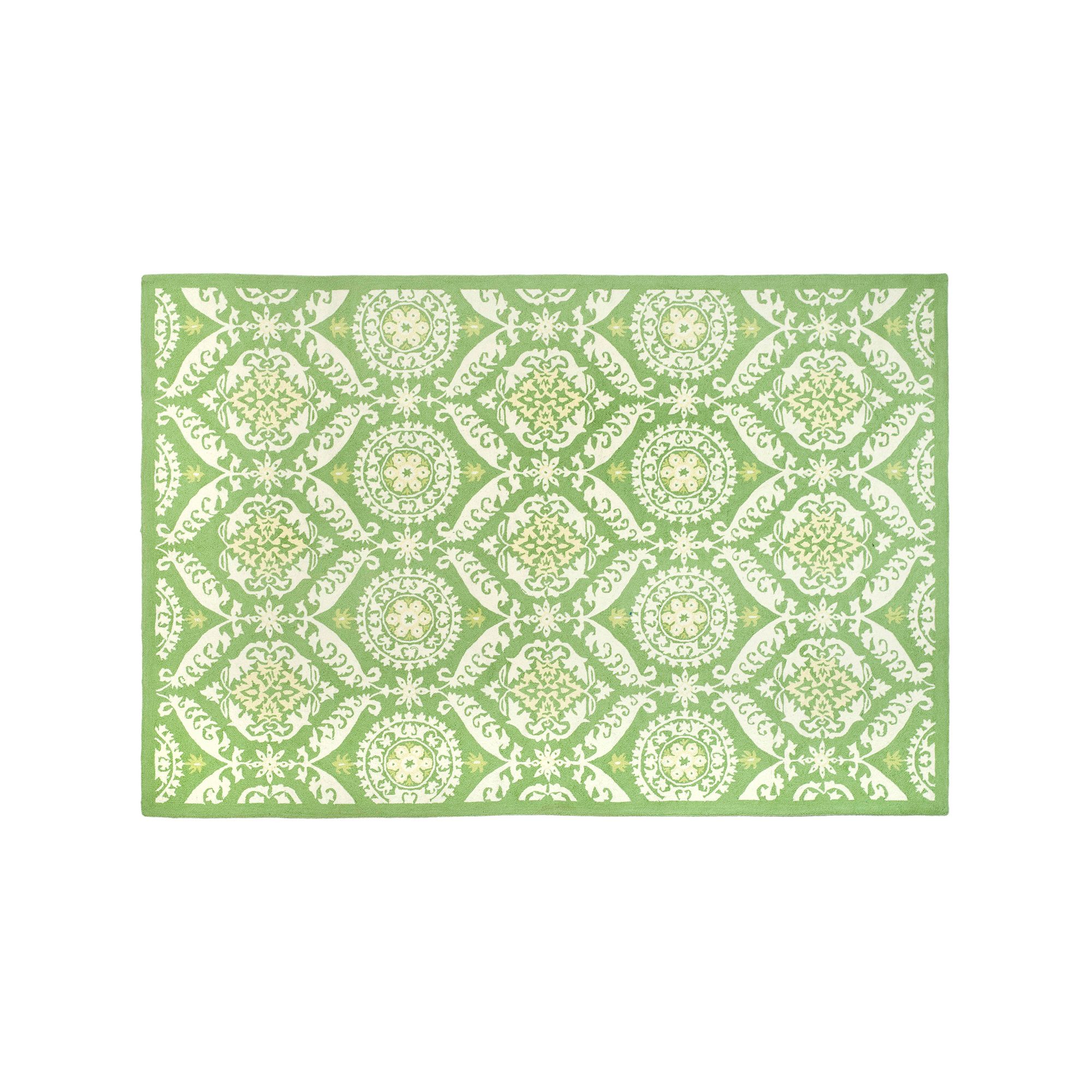 Safavieh Chelsea Abstract Medallion Hand Hooked Wool Rug, Green Beige
