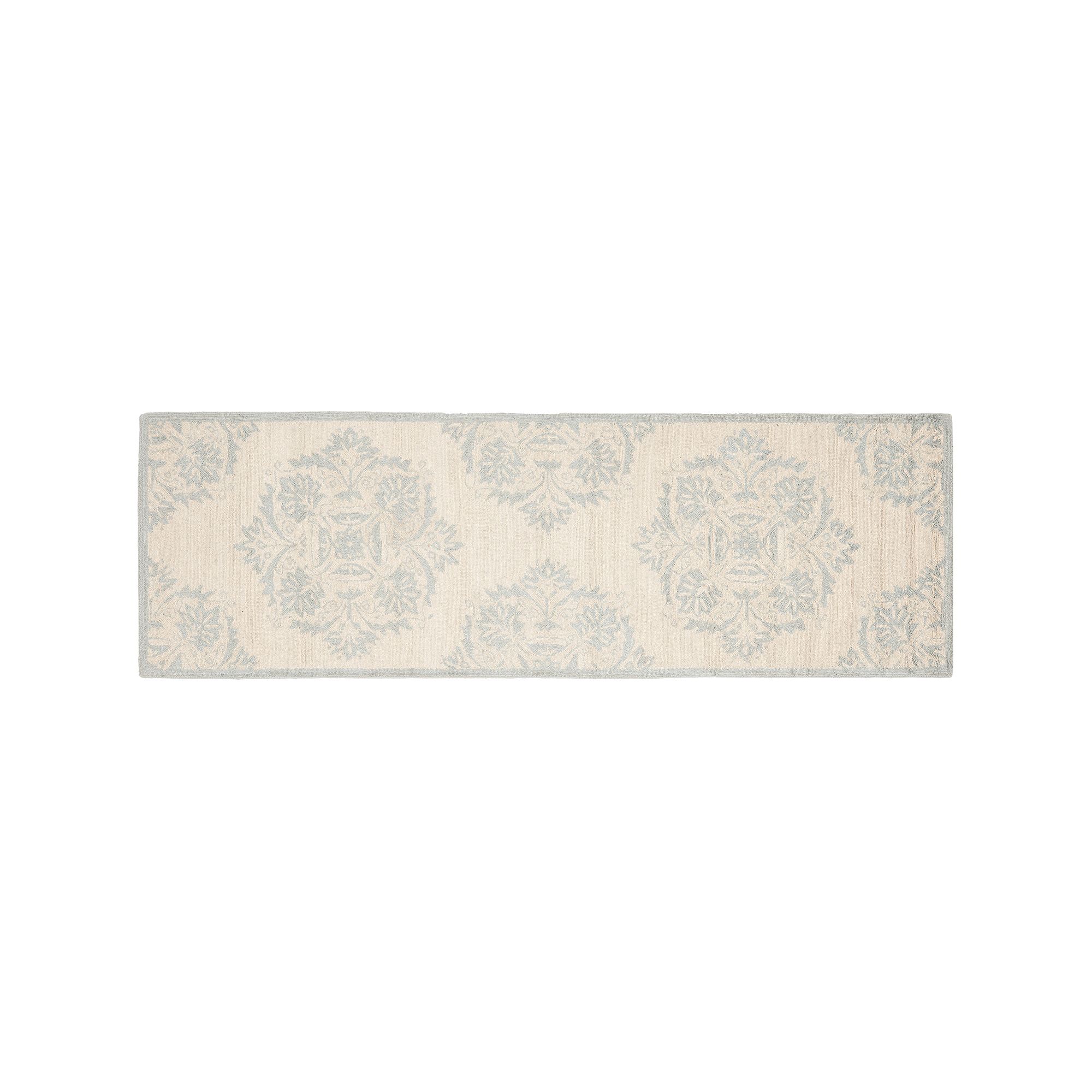 Safavieh Chelsea Damask Framed Wool Rug, Ivory Blue