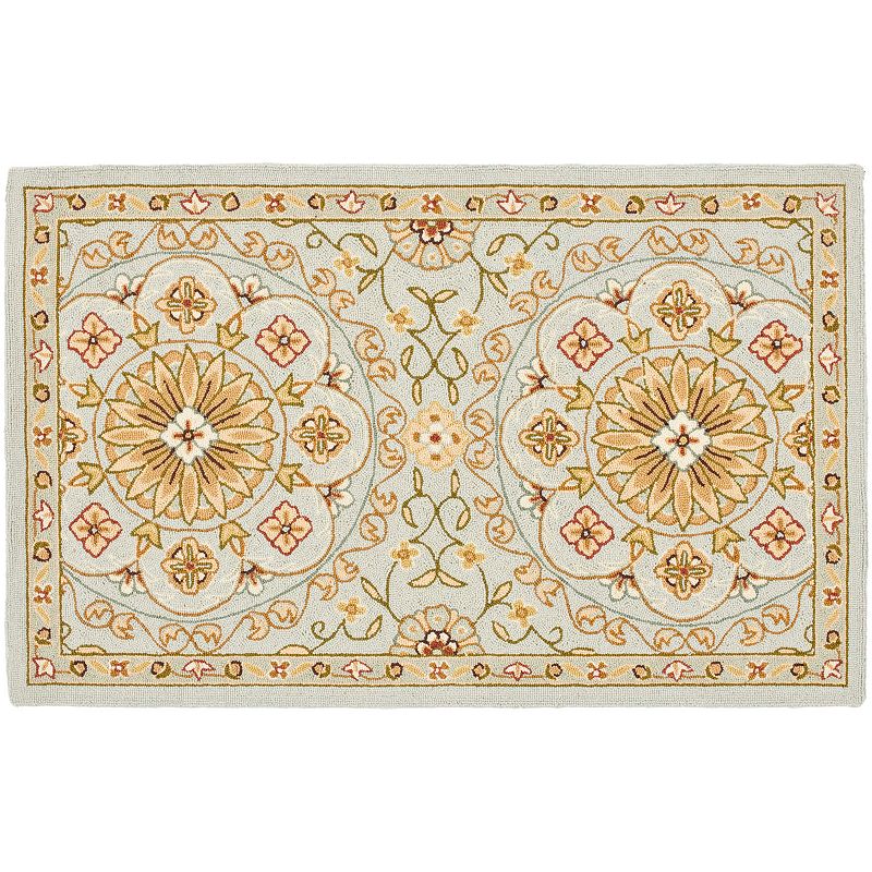 Safavieh Chelsea Provence Medallion Hand Hooked Wool Rug, Multicolor, 6X9 Ft