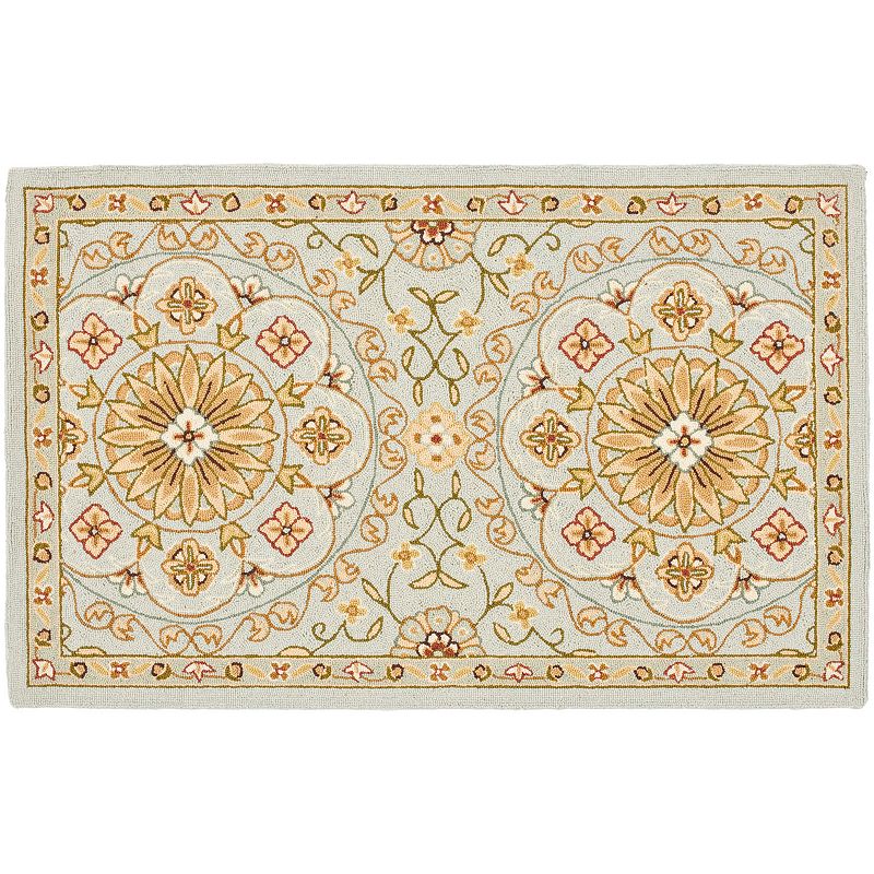 Safavieh Chelsea Provence Medallion Hand Hooked Wool Rug, Multicolor, 6X9 Ft