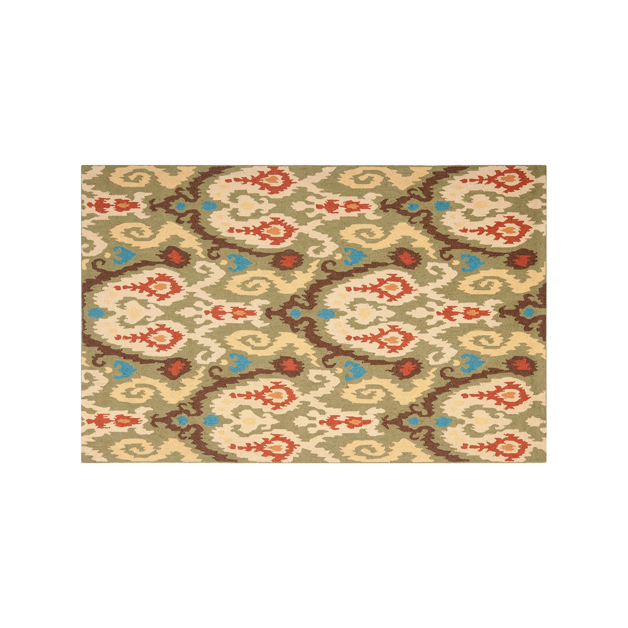Safavieh Chelsea Soho Ikat Hand Hooked Wool Rug, Green Team