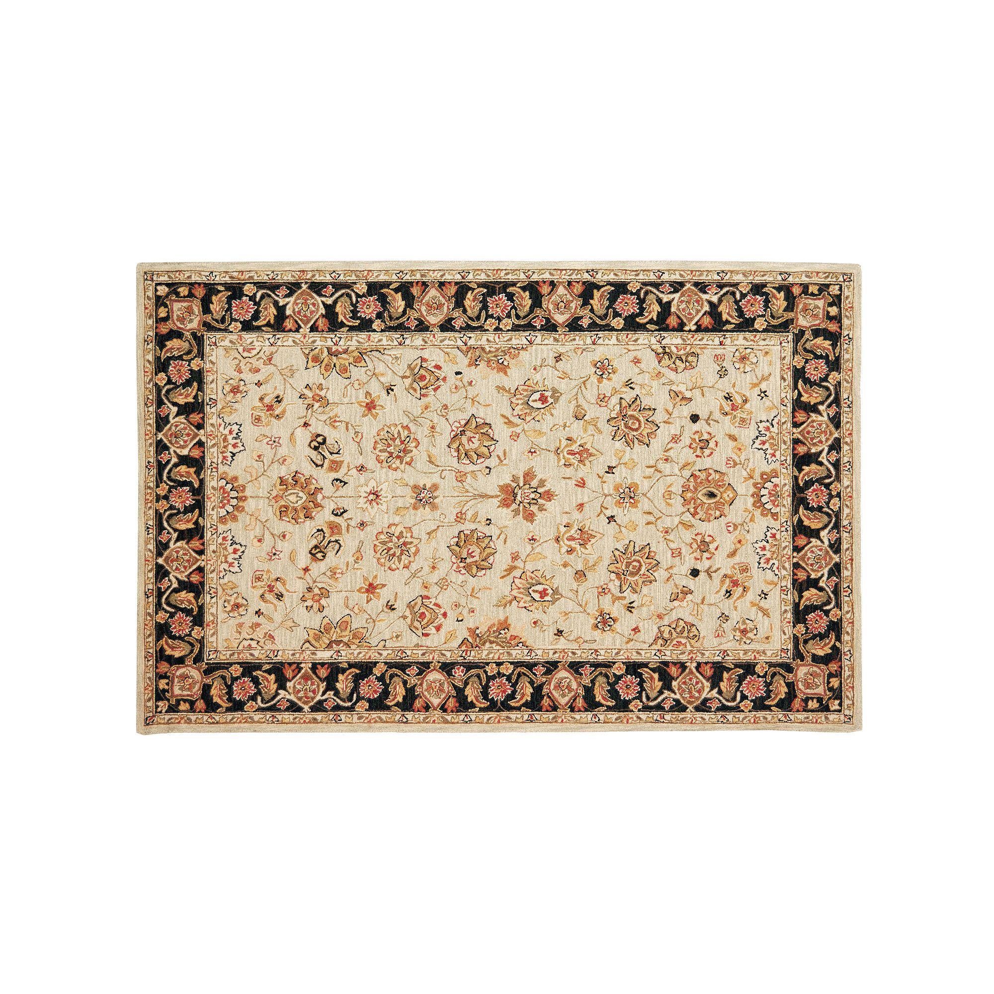 Safavieh Chelsea Kashan Floral Hand Hooked Wool Rug, Light Blue Black