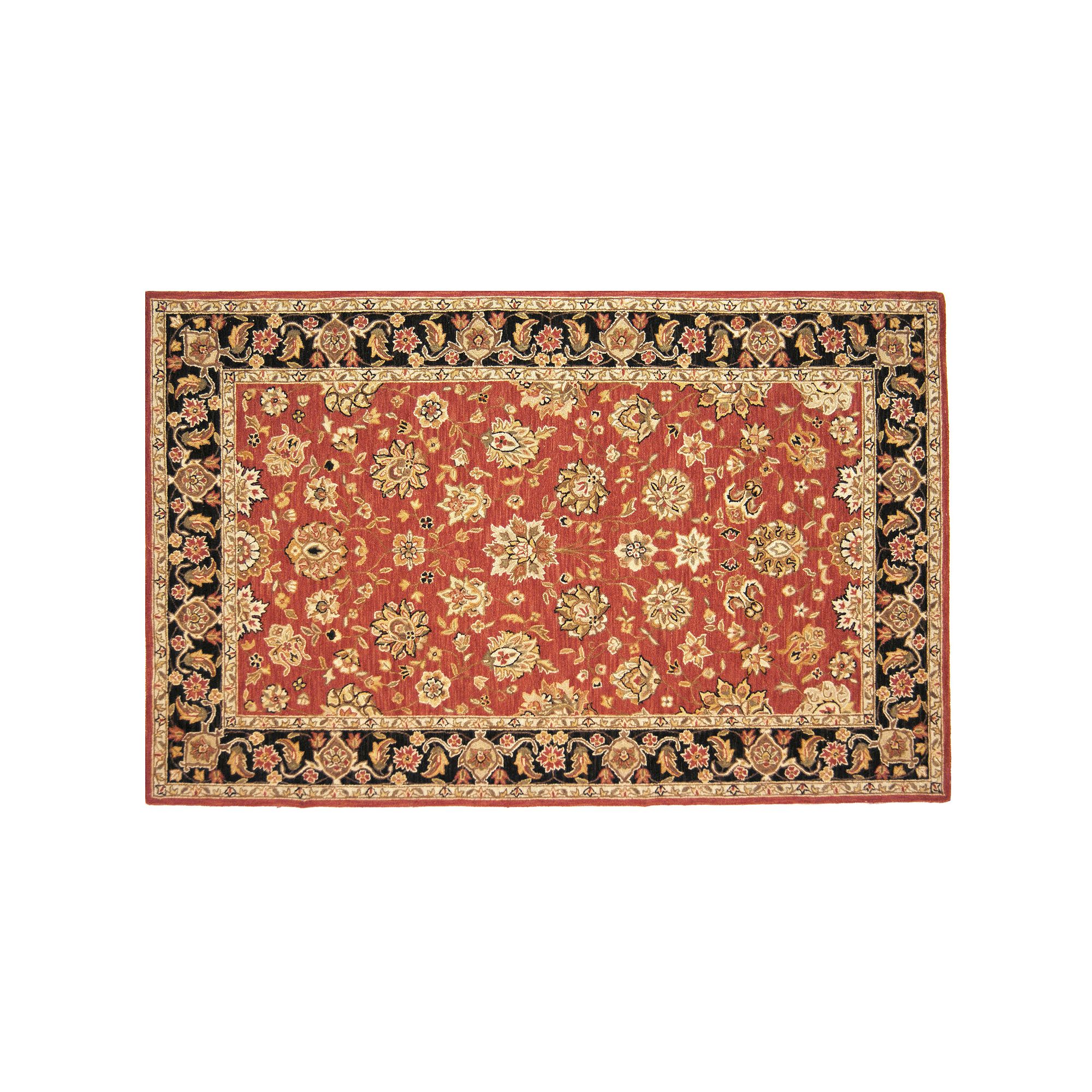 Safavieh Chelsea Kashan Floral Hand Hooked Wool Rug, Rose Black