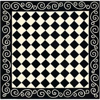 Safavieh Chelsea Checkerboard Framed Wool Rug