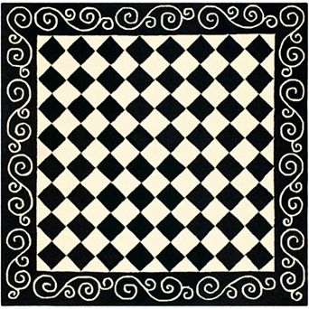 Safavieh Chelsea Checkerboard Framed Wool Rug