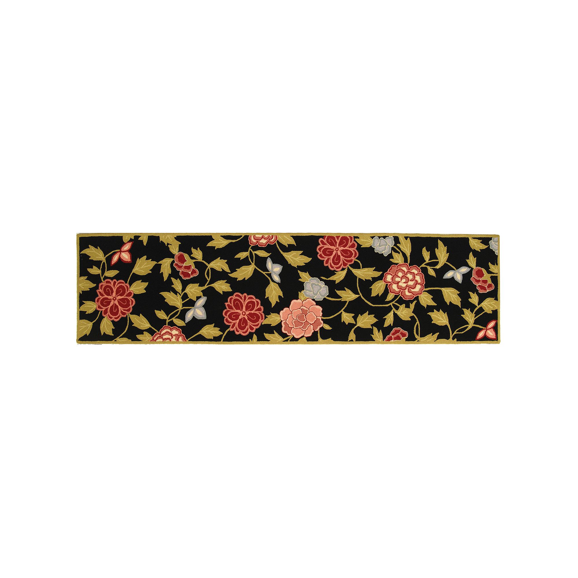Safavieh Chelsea English Rose Framed Floral Wool Rug Runner - 26 x 10, 