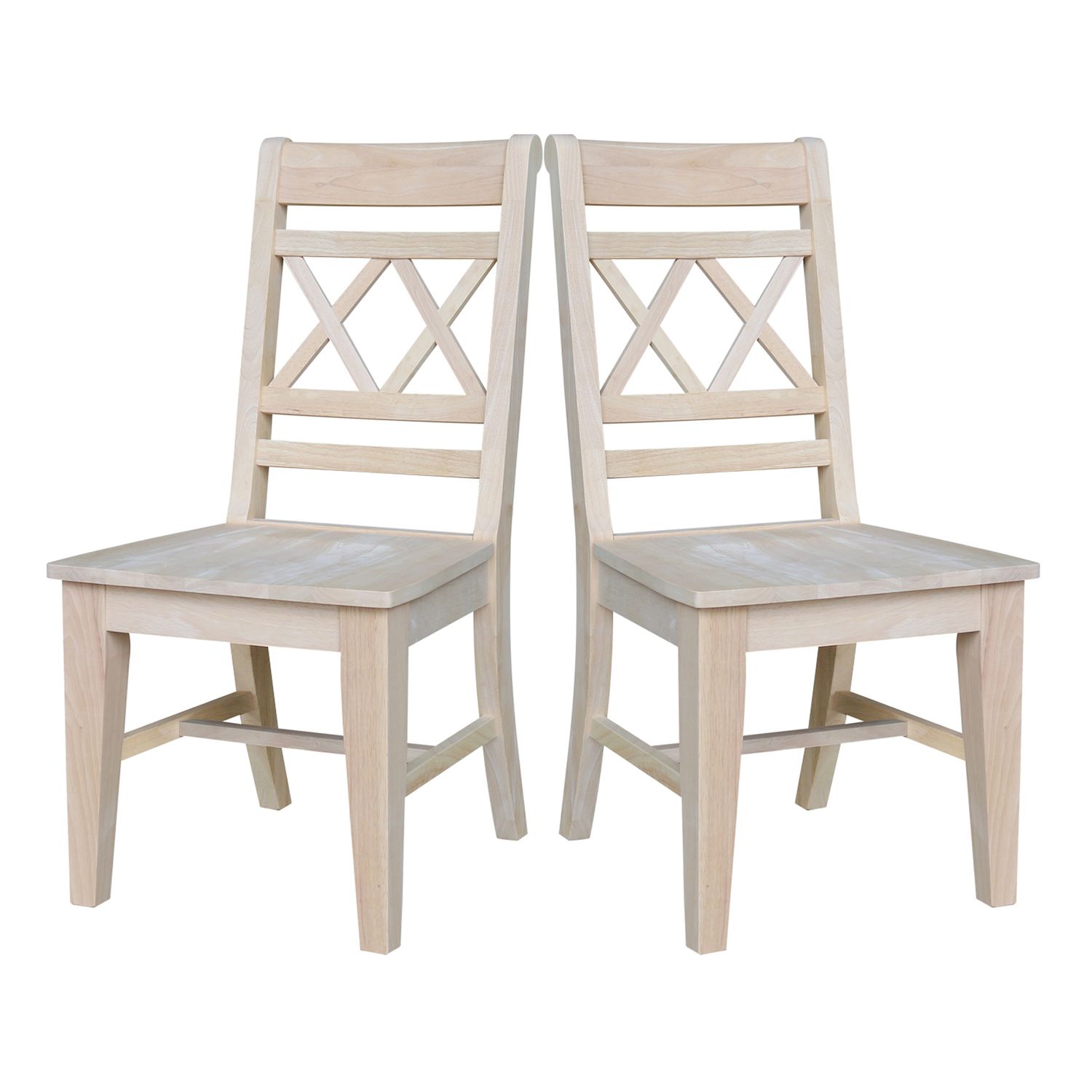 International Concepts Milford Double X-Back Chair - 2 Chairs