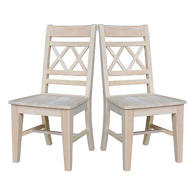 International Concepts 2-piece Canyon Double X-Back Chair Set