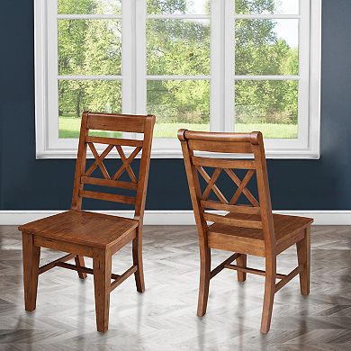 International Concepts 2-piece Canyon Double X-Back Chair Set