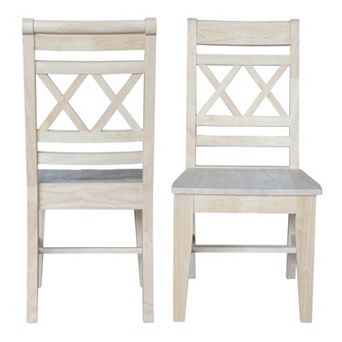 International Concepts 2 pc Canyon Double X-Back Chair Set