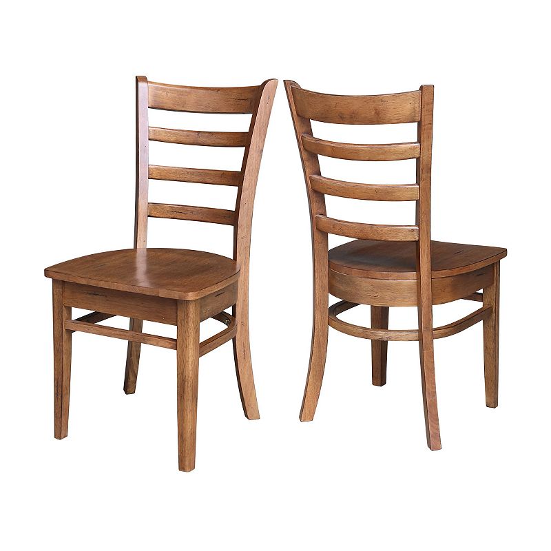 International Concepts 2-piece Emily Side Chair Set, Brown