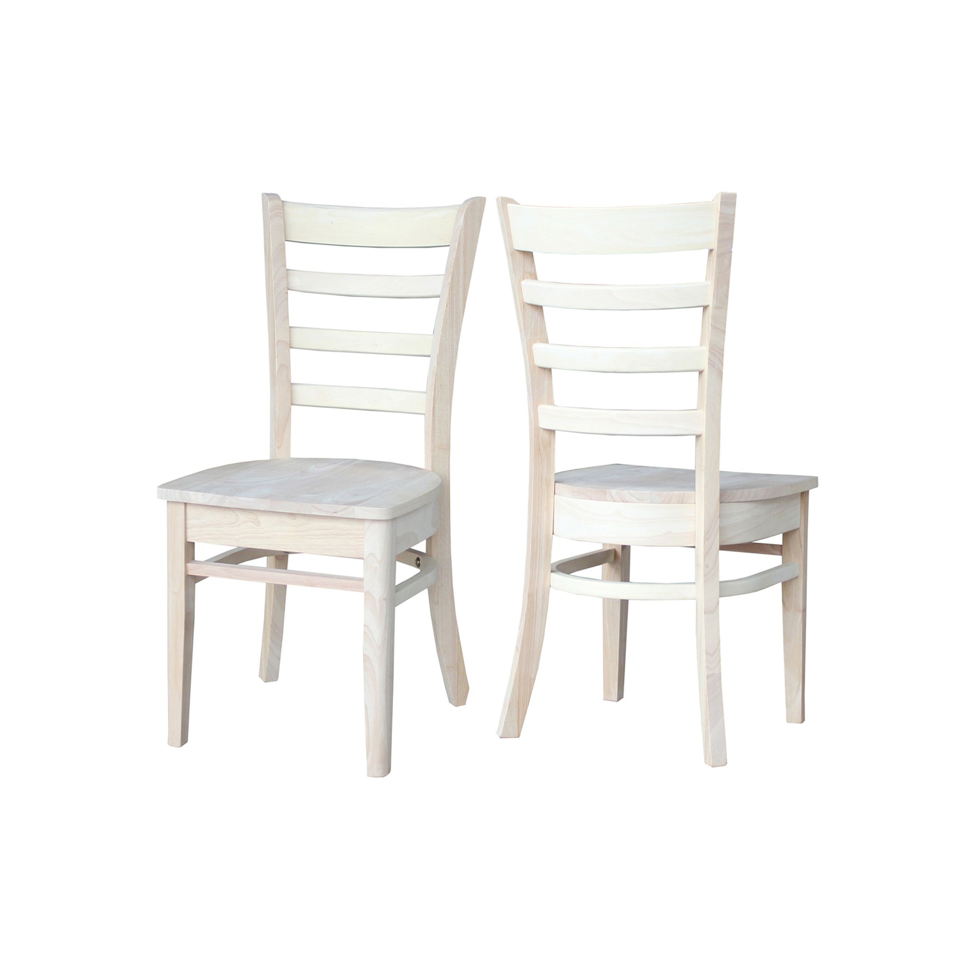 International Concepts Emily Side Chair 2-piece Set, White