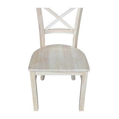 International Concepts 2-piece Charlotte X-Back Chair Set