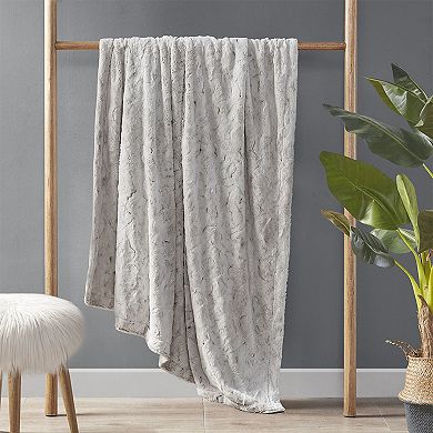 Madison Park Madison Park Lilly Faux Fur Fringe Throw