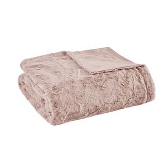 Madison Park Marselle Oversized Faux Fur Throw Blanket