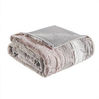 Madison Park Marselle Oversized Faux Fur Throw Blanket