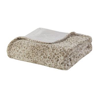Madison Park Marselle Oversized Faux Fur Throw Blanket